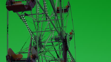 4K-Green-Screen,-ferris-wheel-background