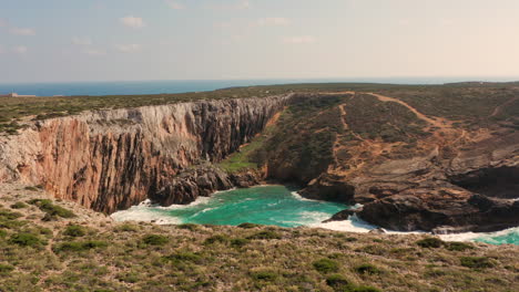 Luftbild:-Die-Landschaft-Rund-Um-Cabo-De-São-Vicente-An-Der-Algarve,-Portugal