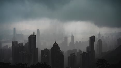 Zeitraffer-Eines-Sturms-über-Hongkong