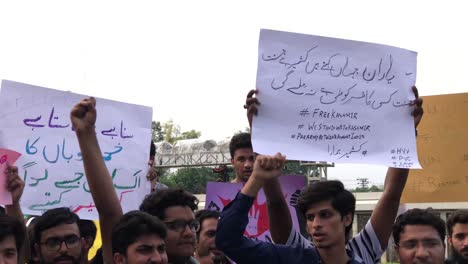 Protest-Für-Kaschmir-In-Lahore,-Pakistan