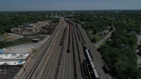 Luftaufnahme-Von-Atlanta,-Einschließlich-Eisenbahn-Und-Zügen