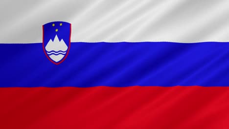 Flagge-Sloweniens-Weht-Im-Hintergrund