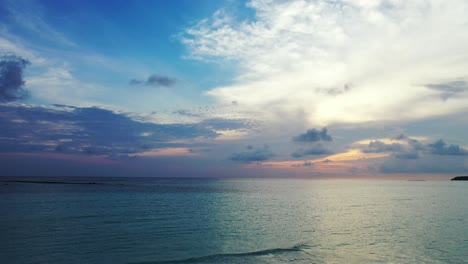 Purple-sky-over-the-open-ocean,-Bali,-Indonesia