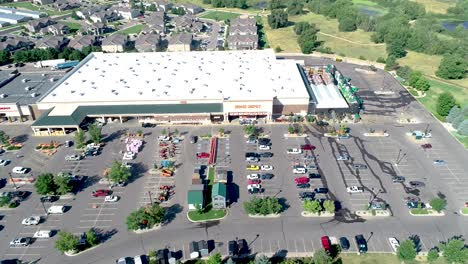 Home-depot-store-shot-by-drone-medium-high-orbit-taken-in-August-2019-showing-full-parking-lot