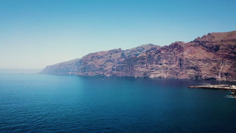 Aerial-view-of-Los-Gigantes-cliffs-in-Tenerife,-canary-islands