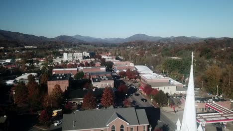 Waynesville,-North-Carolina-in-Aerial