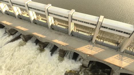 Cool-shot-of-hydroelectric-water-station-creating-cascading-waters