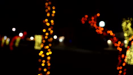 Out-of-focus-shot-of-holiday-lights-decoration