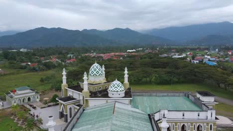 Aerial-footage-of-Islamic-Center-at-Palopo-CIty,-South-Sulawesi,-Indonesia