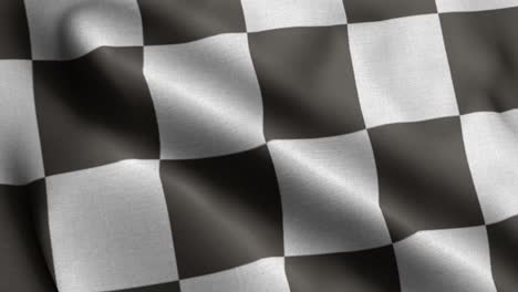 Closeup-3d-illustration-of-a-checkered-flag-waving
