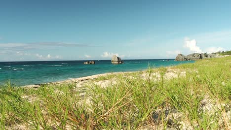 Warwick-Long-Bay-Beach-Ist-Einer-Der-Längsten-Strände-Auf-Der-Insel-Bermuda