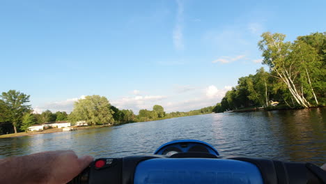 POV-of-Sea-Doo-ride-during-on-beautiful-lake-in-Michigan