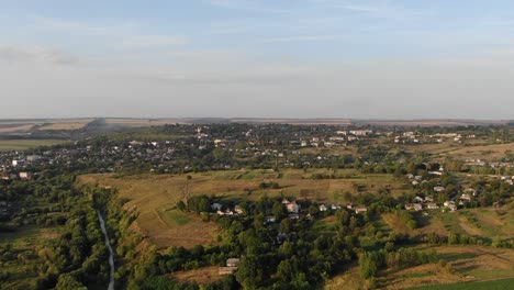 Aerial-View-of-a-Town-in-the-Countryside-in-Ukraine