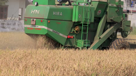 Combine-harvester-working-in-the-rice-field