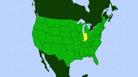 2D-Animation-of-US-Map-with-Indiana-Highlighted