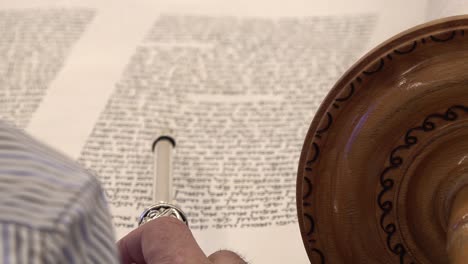 Torah-bible-reading-text-with-pointer