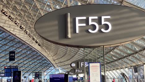 Big-sign-with-the-number-of-the-gate-in-the-airport-Charles-de-Gaulle