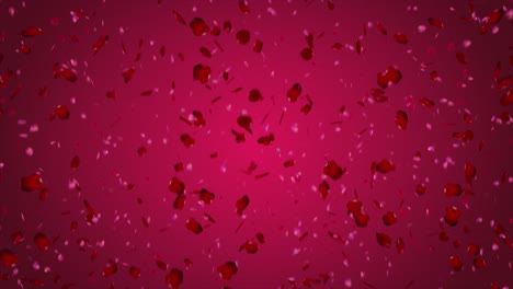High-quality-seasonal-motion-graphic-background-celebrating-St-Valentine's-Day,-with-pink-and-red-color-scheme,-and-falling-red-and-pink-rose-petals---add-your-own-text