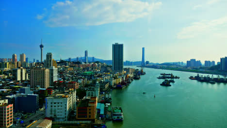 Zeitraffer-Gebäudearchitektur-In-Macau-City