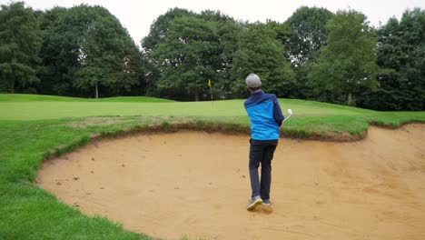 Slow-motion-shot-out-of-the-bunker