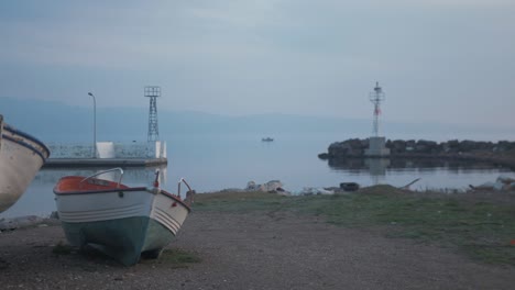 Harbor-pier-Greek-fishing-village-at-dusk