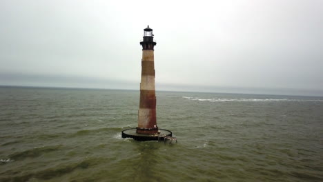 Aerial-pullout-from-Morris-Island-Lighthouse-which-stands-on-the-southern-side-of-the-entrance-to-Charleston-Harbor