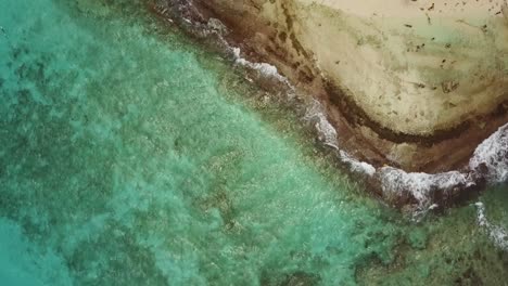 San-Andrés,-johnny-cay-beach,-Colombia,-Caribbean-Sea-by-drone