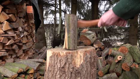 a-man-chopping-wood-in-slow-Motion