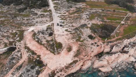 Aerial-video-from-Malta,-Mellieha-Bay,-L-Ahrax-area