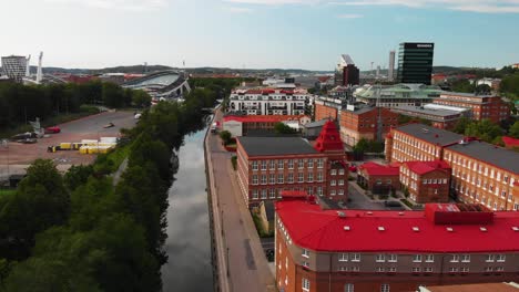 Aerial-view-over-Heden-and-Garda-in-Gothenburg