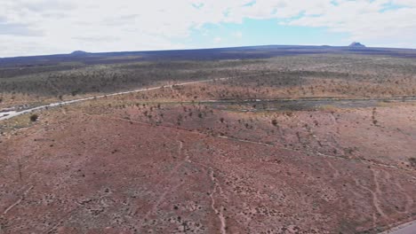 Drone-flying-over-desert-in-USA,-beautiful-aerial-landscape-view