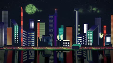 Animated-City-Skyline-in-Comic-Style