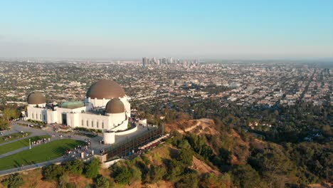 Vistas-Aéreas-Del-Observatorio-Griffith-En-Los-Angeles,-California