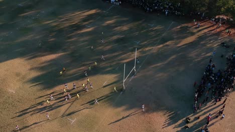 An-overhead-shot-of-a-rugby-play-between-two-high-school-teams-in-Bulawayo,Zimbabwe