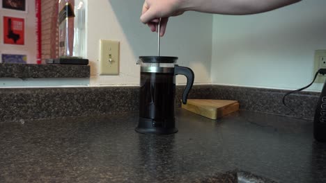 A-french-press-coffee-maker-brewing-a-fresh-pot-of-coffee