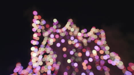 Blurry-colorful-Christmas-lights-with-circular-bokeh-on-tree