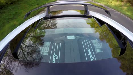 Lamborghini-back-view-while-driving-with-engine-view