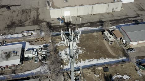 Aerial-top-view-cell-phone-tower