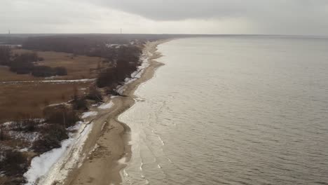 Flying-above-the-beach.-Sunny-winter-weather