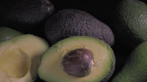 Avocadoes-on-black-background