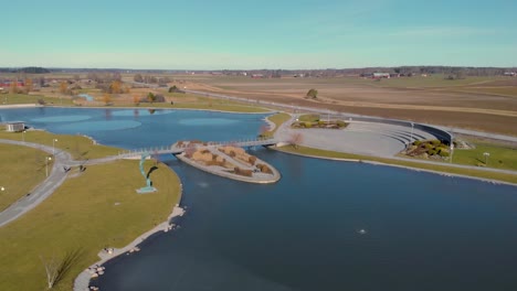 Dji-drone-flying-fast-over-artificial-lake