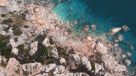 Aerial-video-from-Malta,-Mellieha-Bay,-L-Ahrax-area