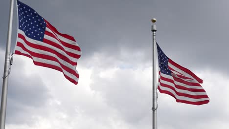 Nahaufnahme-Amerikanischer-Flaggen-Am-Washington-Monument-In-Washington,-D.C.-In-Den-USA