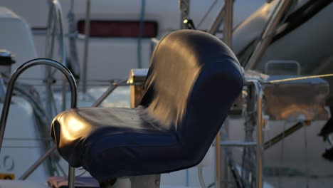 A-very-close-shot-of-a-line-leather-fisherman´s-chair