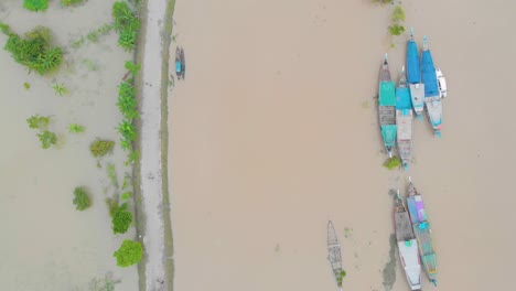 4k-Aerial-Top-Down-shot-of-Kamala-Bari-in-Majuli-river-island-submerged-in-the-Brahmaputra-Monsoon-floods
