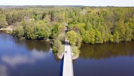 Bridge-over-a-lake-aerial-shot