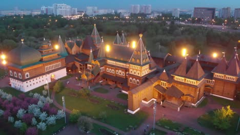 Moscow-Peter's-Father-Palace-from-above-with-a-drone-in-the-afternoon---evening-at-30fps-and-4k