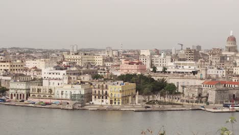 Famous-cityscape-of-Havana-with-lovely-panoramic-view-in-summer,-Cuba