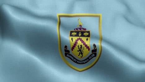 4k-animated-loop-of-a-waving-flag-of-the-Premier-League-football-soccer-Burnley-team-in-the-UK