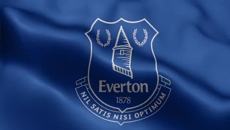 Bucle-Animado-De-4k-De-Una-Bandera-Ondeante-Del-Equipo-Everton-De-Fútbol-De-La-Liga-Premier-En-El-Reino-Unido